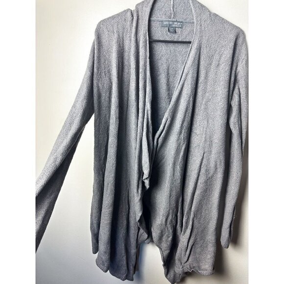Barefoot Dreams CozyChic Lite Super Soft Open Front Cardigan Gray S/M - Picture 4 of 12